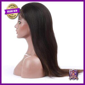 Full Lace Human Hair Wig 180% Density Straight 8 Inch Length